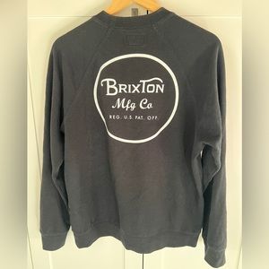 BRIXTON crewneck sweatshirt M black faded